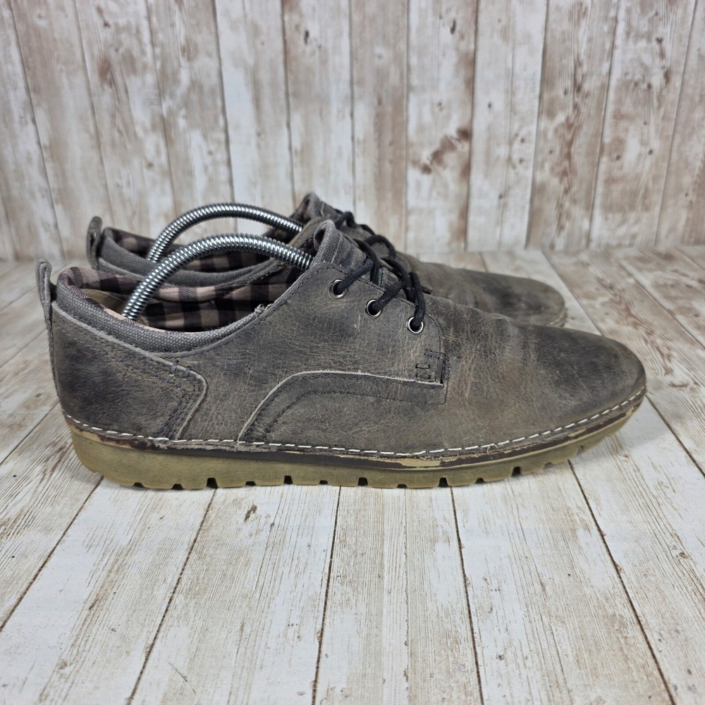 Casual Lace-Up Derby Shoes in Distressed Gray